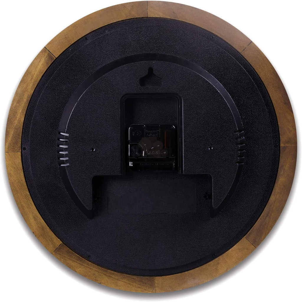 14-Inch Silent Wooden Wall Clock With Retro Design