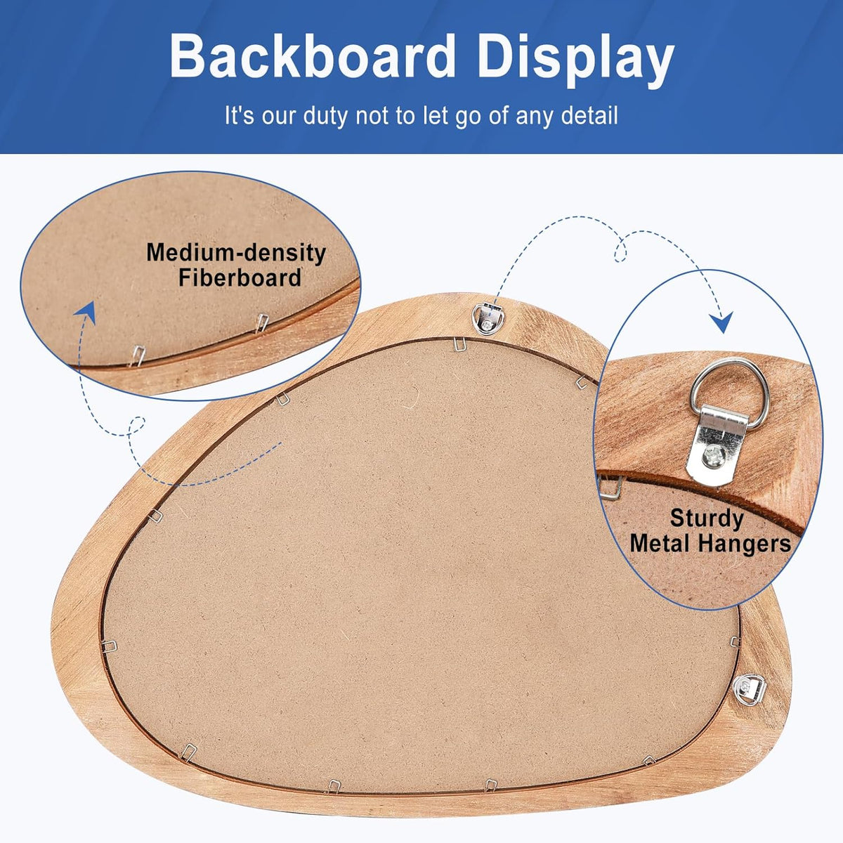 Asymmetrical Wooden Wall Mirror for Modern Home Decor