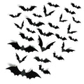 3D Bat Wall Decals, 140-Pack Reusable Halloween Wall Stickers