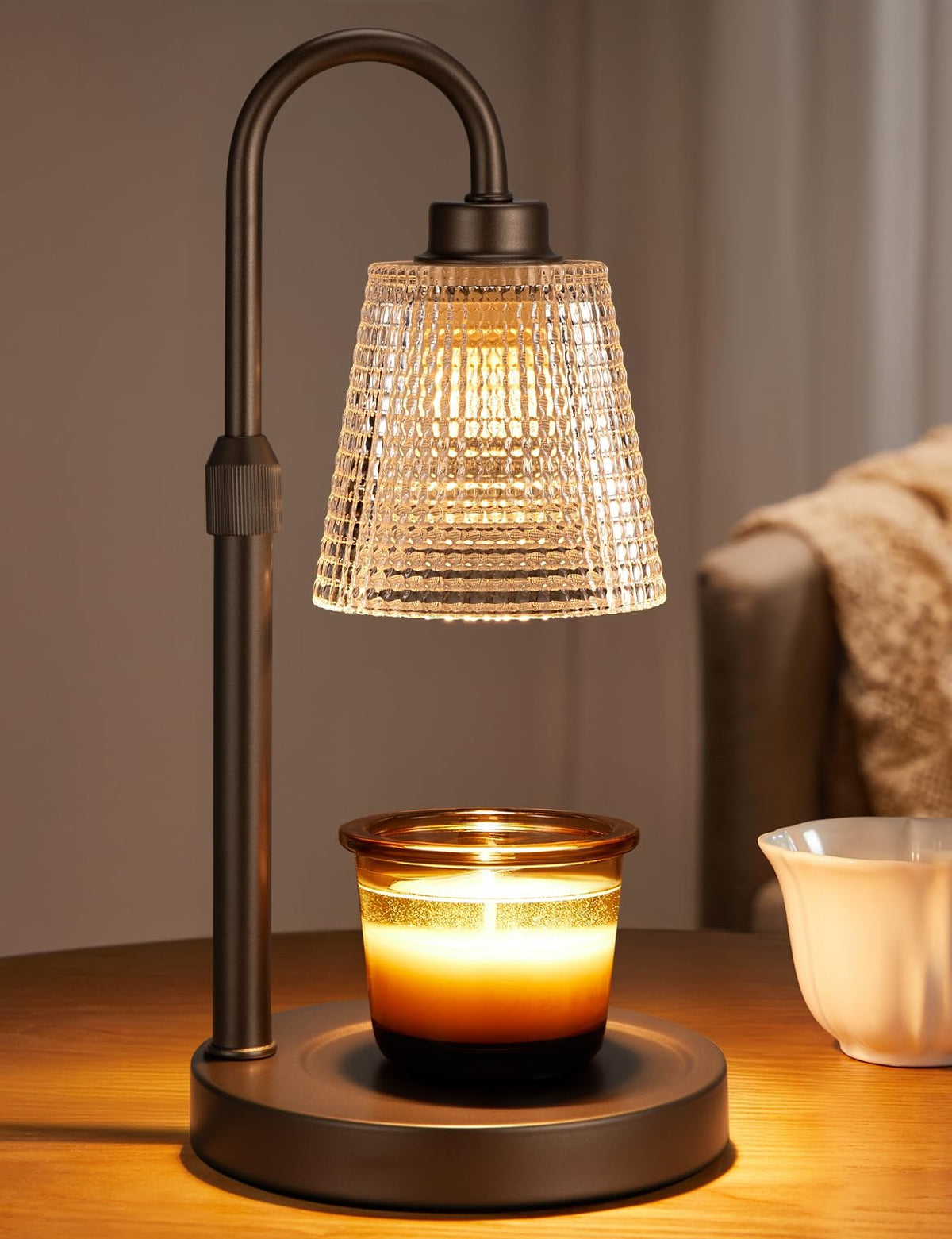 Candle Warmer Lamp with Timer, Dimmable Black Wax Warmer