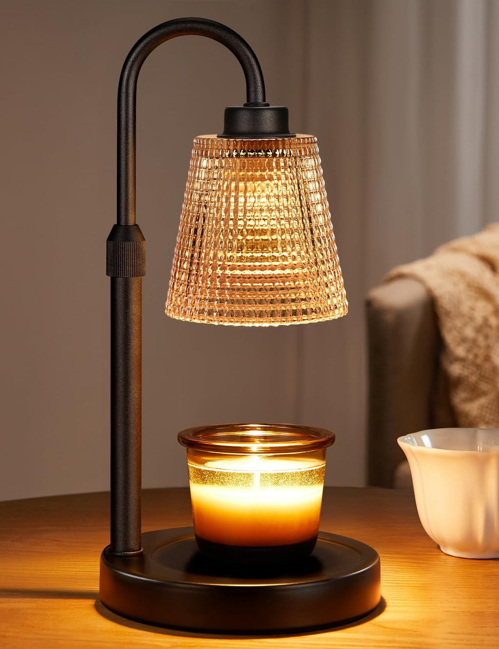 Candle Warmer Lamp with Timer, Dimmable Black Wax Warmer