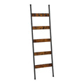 5-tier wall-leaning blanket ladder with hooks
