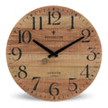 12-inch rustic solid wood plank wall clock