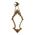 Vintage baroque antique gold wall mirror with chain