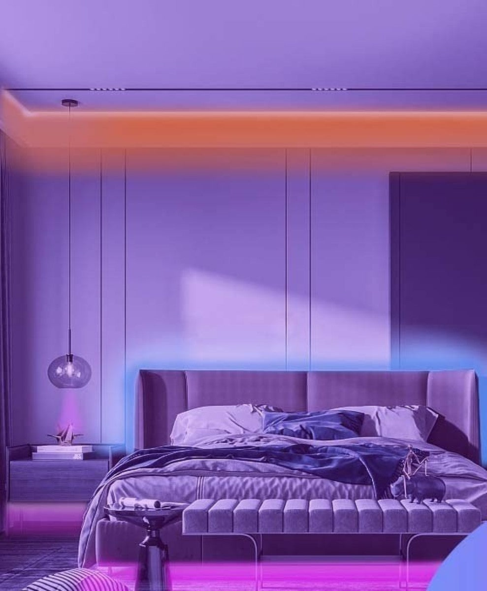 100 ft RGB LED Strip Lights with App, Remote and Music Sync