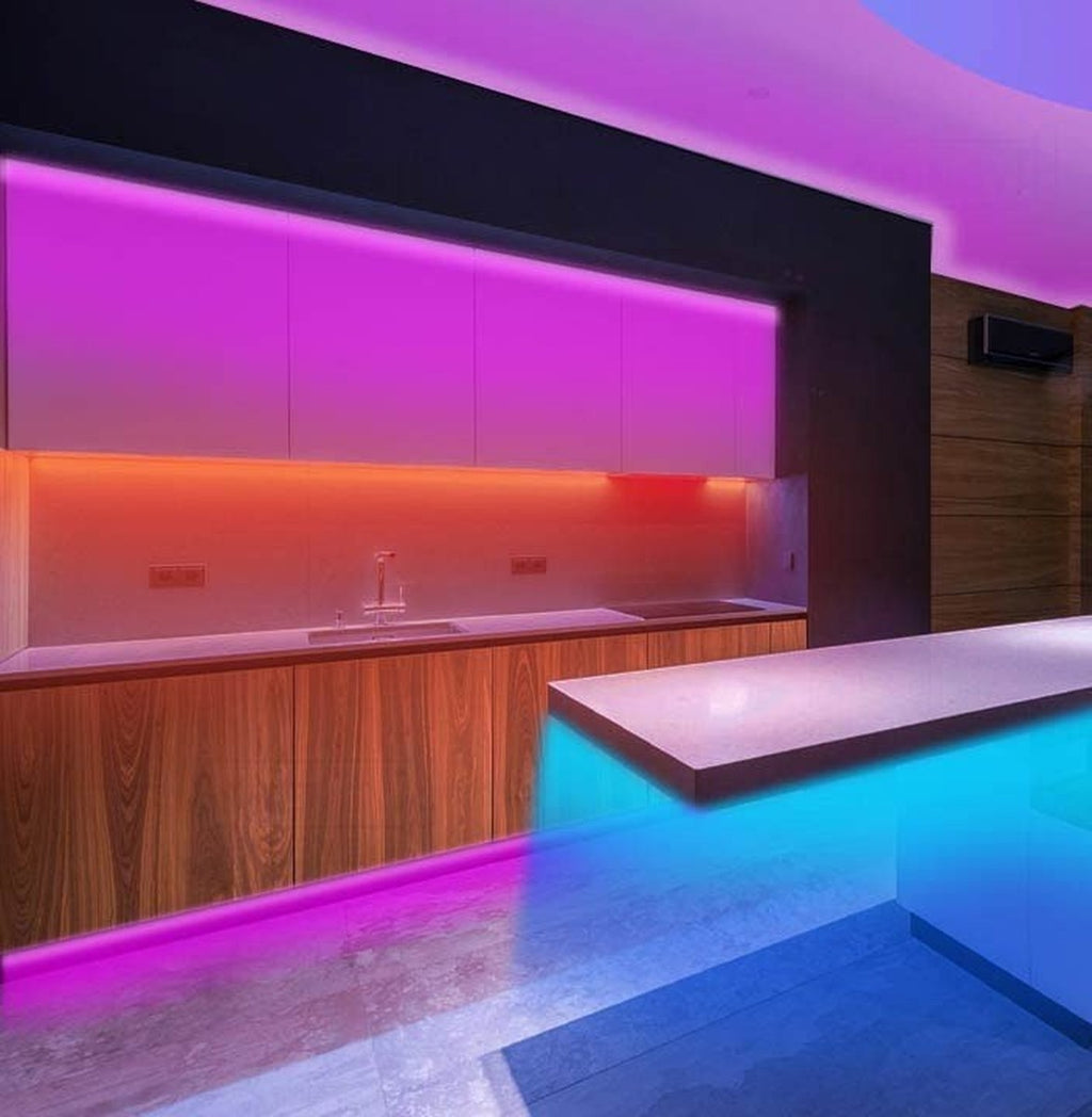 100 ft RGB LED Strip Lights with App, Remote and Music Sync
